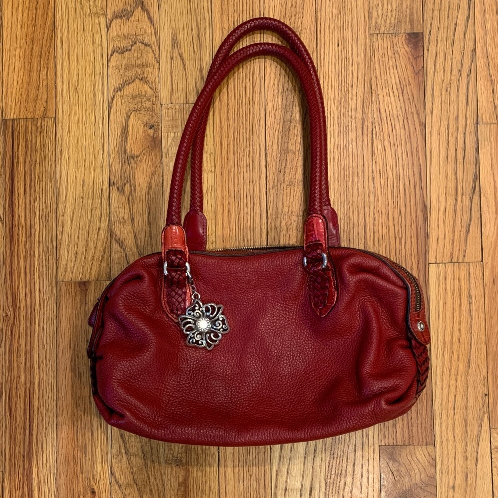 Vintage Brighton Deep Red leather Satchel Bag